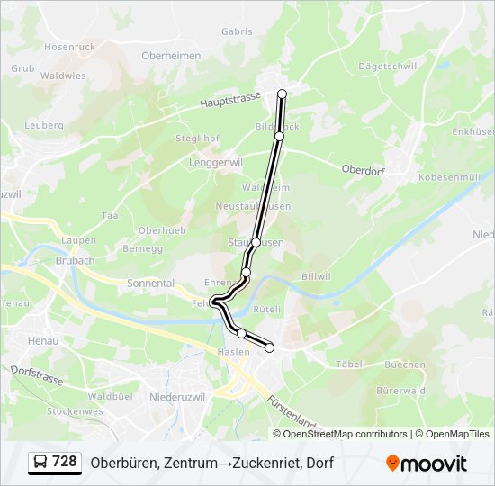 728 Bus Line Map