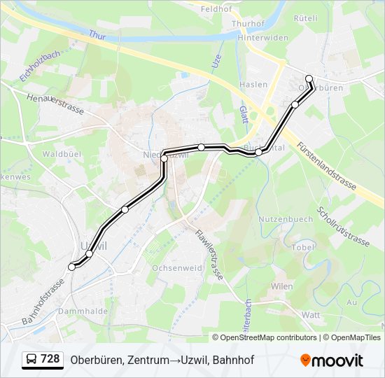 728 Bus Line Map