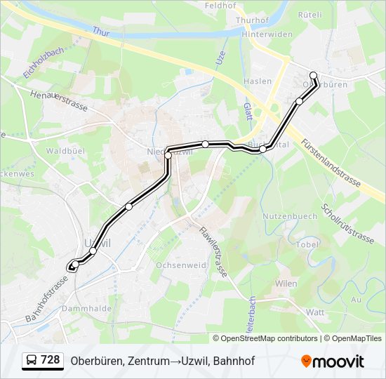 728 Bus Line Map