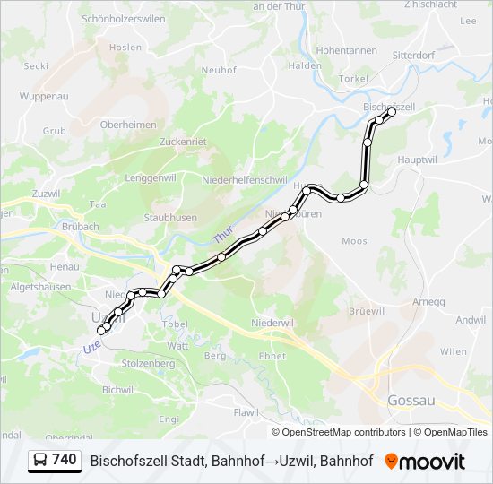 740 Bus Line Map