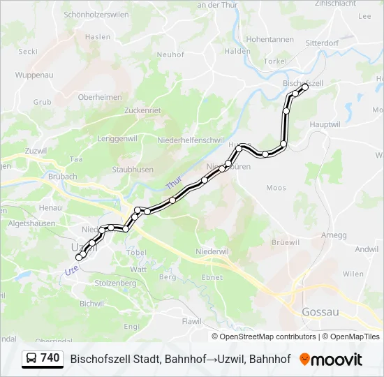 740 Bus Line Map
