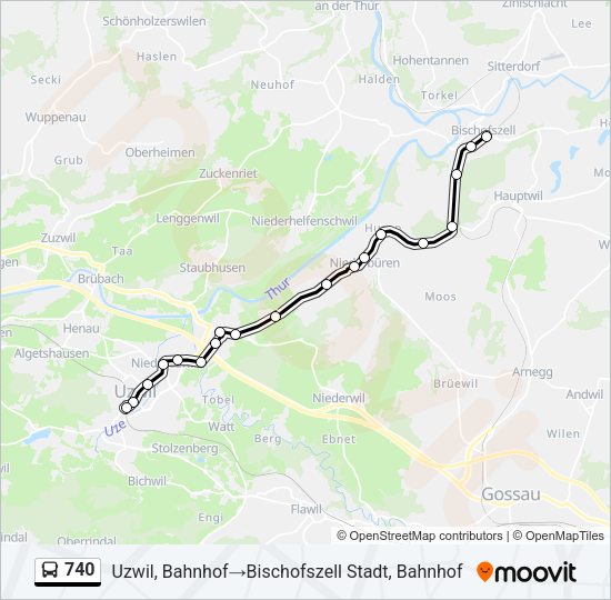 740 Bus Line Map