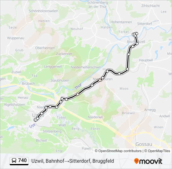 740 Bus Line Map