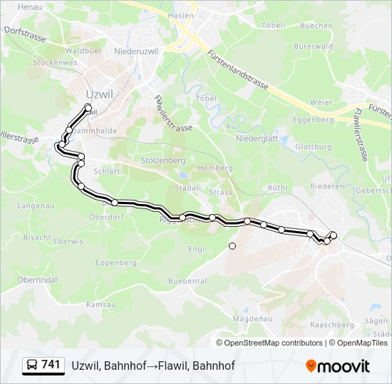 741 Bus Line Map