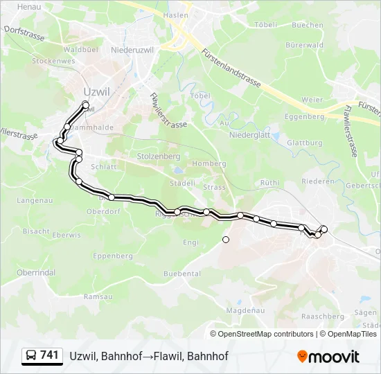 741 Bus Line Map