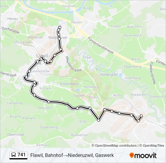 741 Bus Line Map