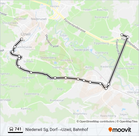 741 Bus Line Map