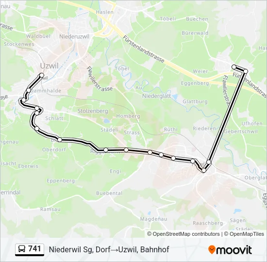 741 Bus Line Map