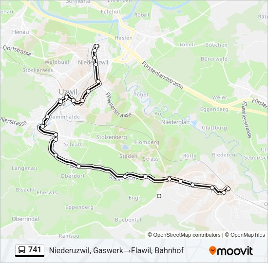741 Bus Line Map