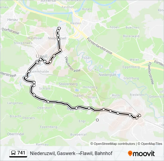 741 Bus Line Map