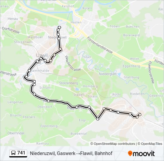 741 Bus Line Map