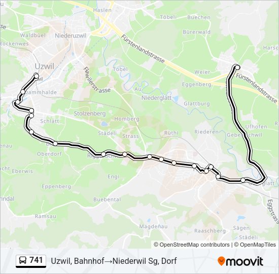 741 Bus Line Map