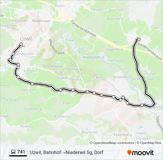 741 Bus Line Map