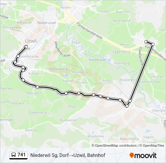 741 Bus Line Map