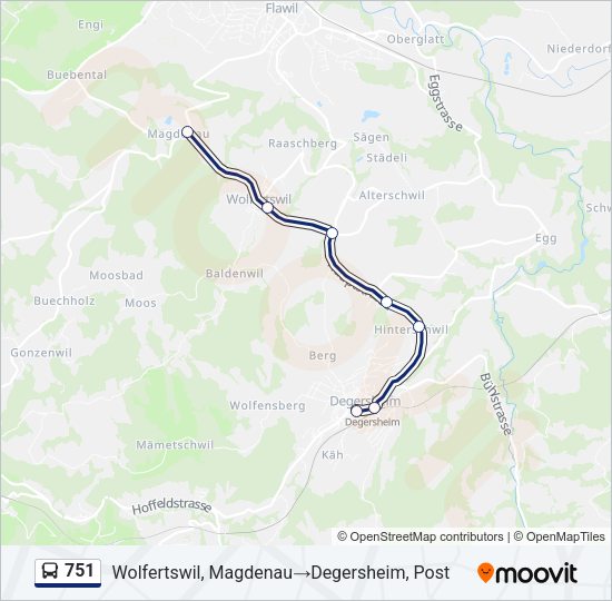 751 Bus Line Map