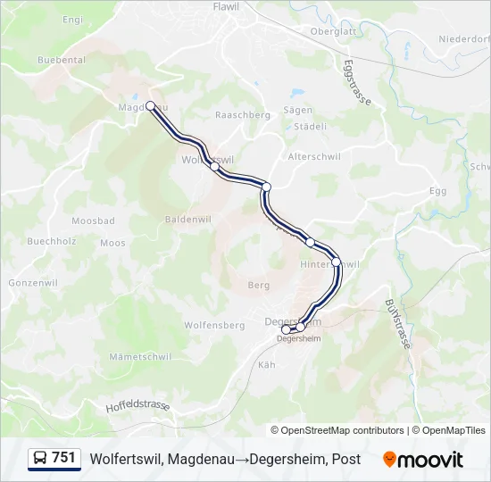 751 Bus Line Map
