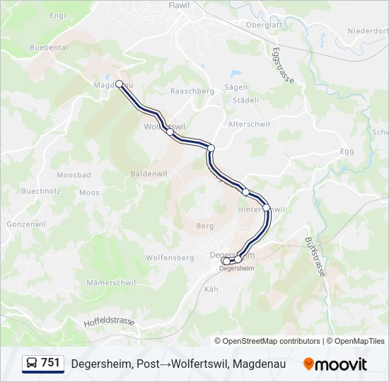 751 Bus Line Map