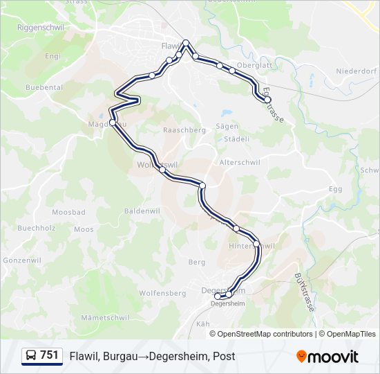 751 Bus Line Map