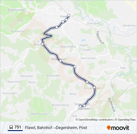 751 Bus Line Map
