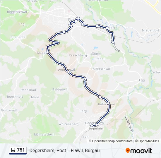 751 Bus Line Map