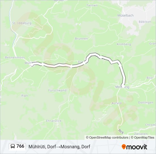 766 Bus Line Map