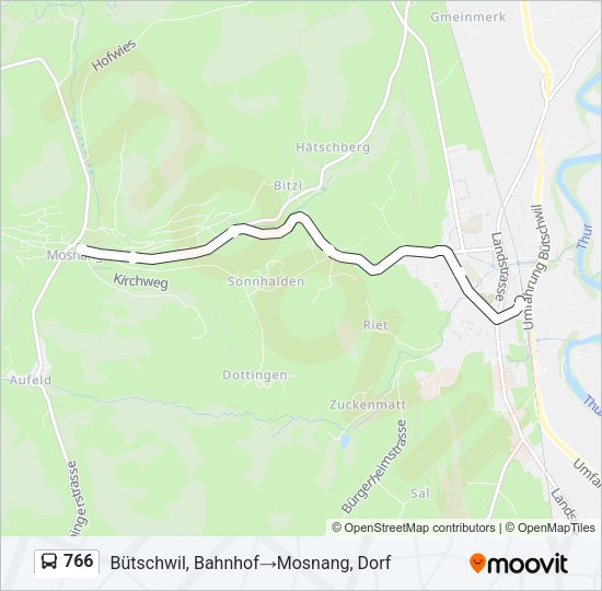 766 Bus Line Map