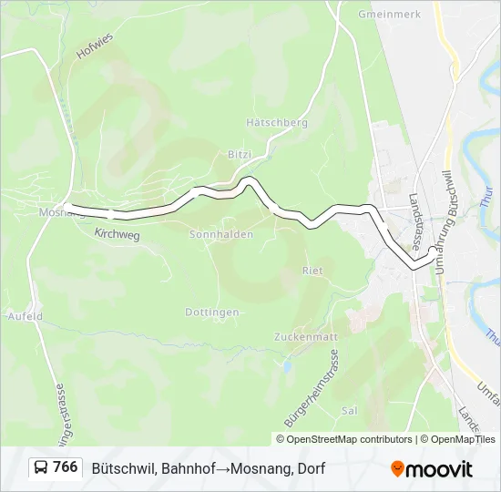 766 Bus Line Map