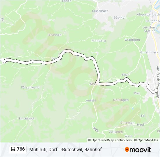 766 Bus Line Map