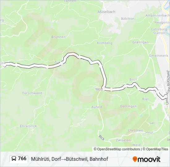 766 Bus Line Map
