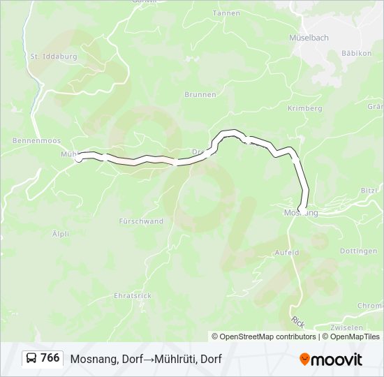 766 Bus Line Map