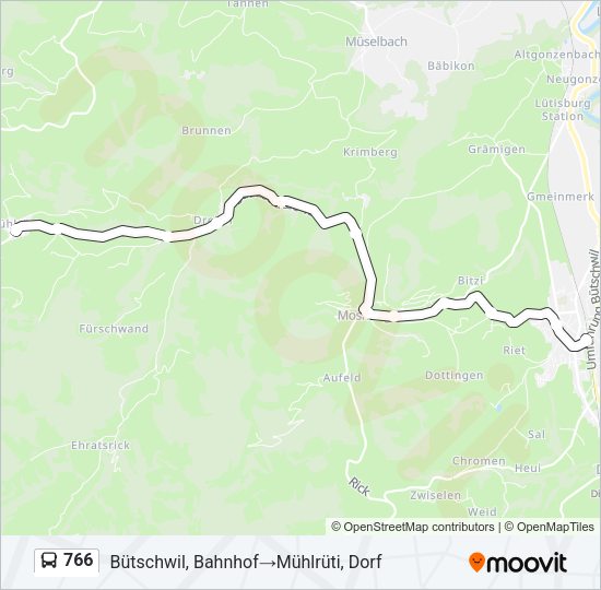 766 Bus Line Map
