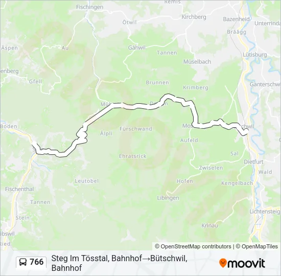 766 Bus Line Map