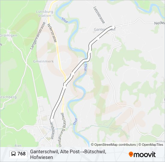 768 Bus Line Map