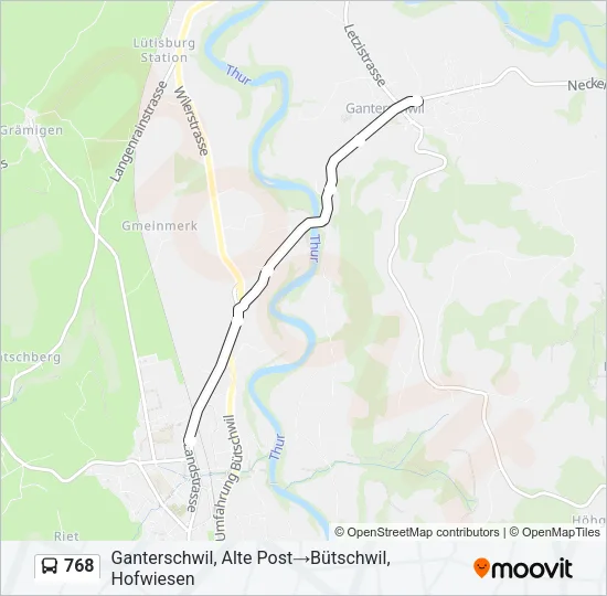 768 Bus Line Map