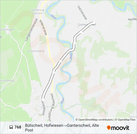 768 Bus Line Map