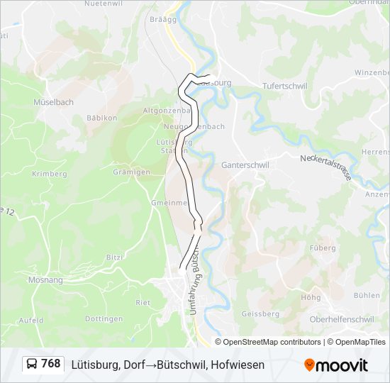 768 Bus Line Map