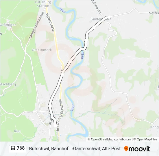 768 Bus Line Map