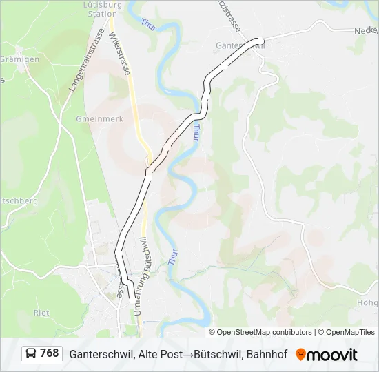 768 Bus Line Map