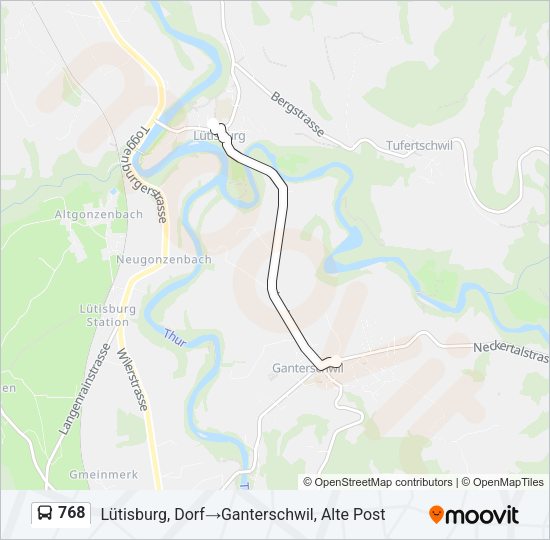 768 Bus Line Map