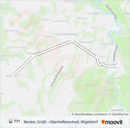 771 Bus Line Map