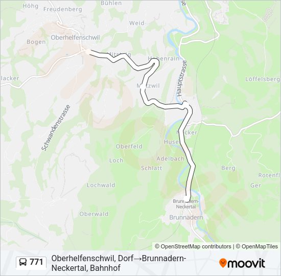 771 Bus Line Map