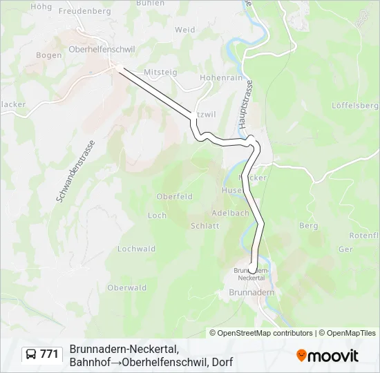 771 Bus Line Map