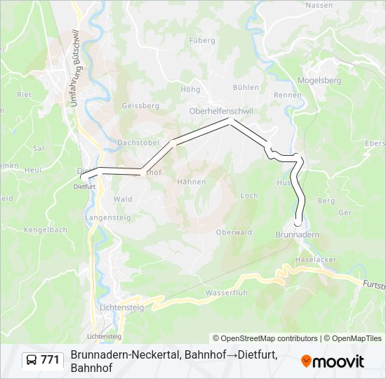 771 Bus Line Map