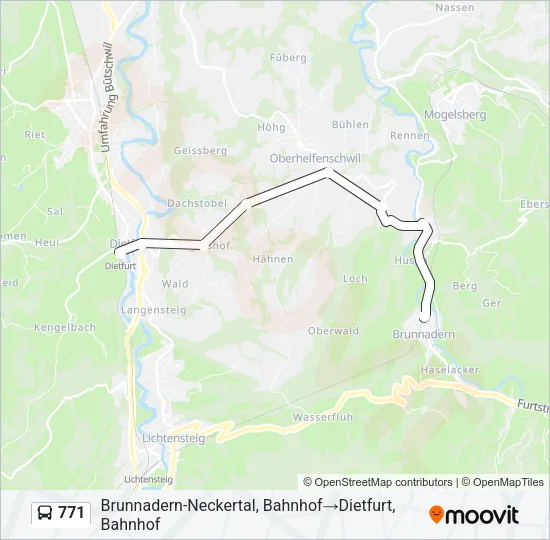 771 Bus Line Map