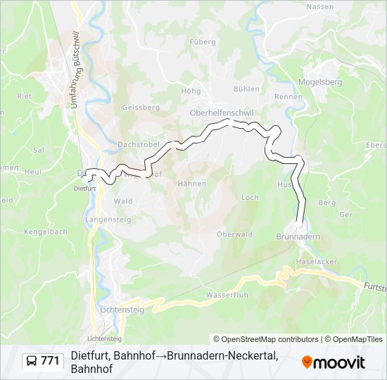 771 Bus Line Map