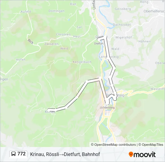 772 Bus Line Map