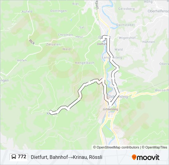 772 Bus Line Map