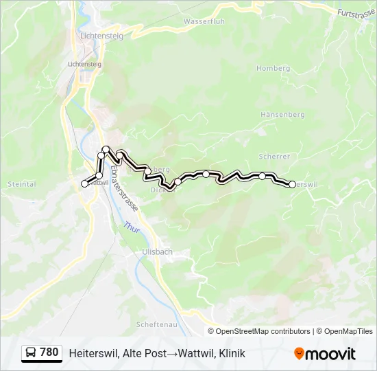 780 Bus Line Map