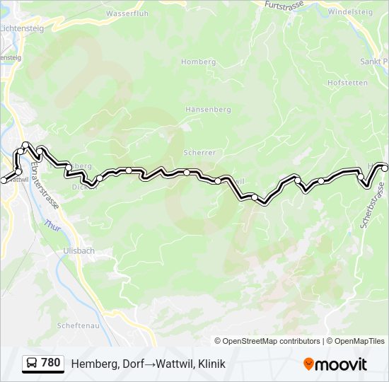 780 Bus Line Map
