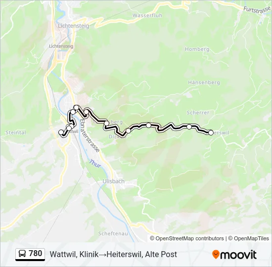 780 Bus Line Map